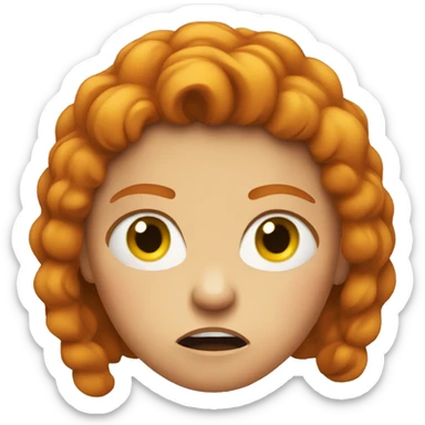 Angry ginger woman sticker