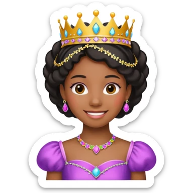 Young black princess sticker