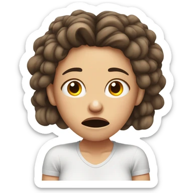 Stressed woman sticker