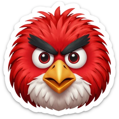 angry bird less realistic sticker