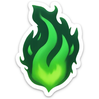 green fire sticker