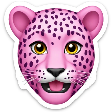 Pink leopard  sticker