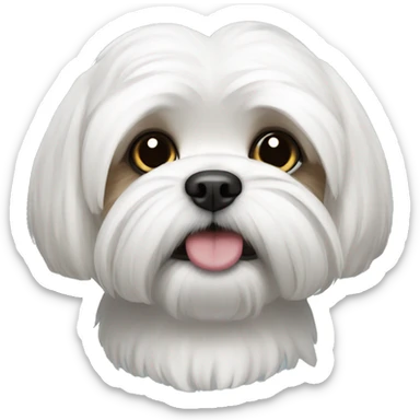 Shi tzu white  sticker