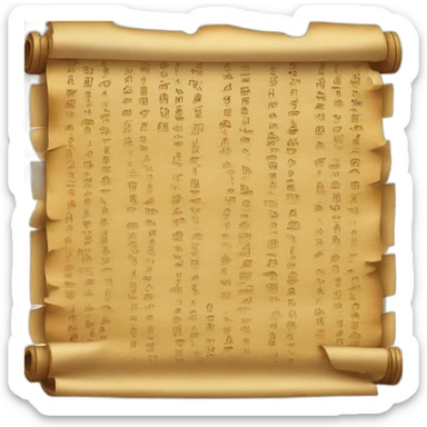 ancient scroll hieroglyphs sticker