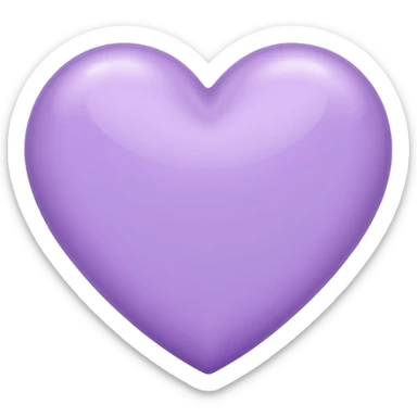 Light purple heart sticker