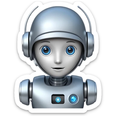 Cute Robot assistant sticker