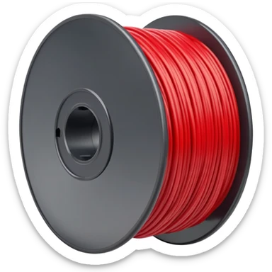 spool of red filament sticker