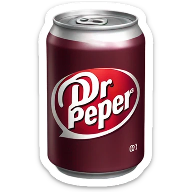 A can of Dr Pepper soda sticker