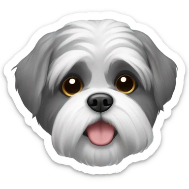 Grey shi tzu sticker