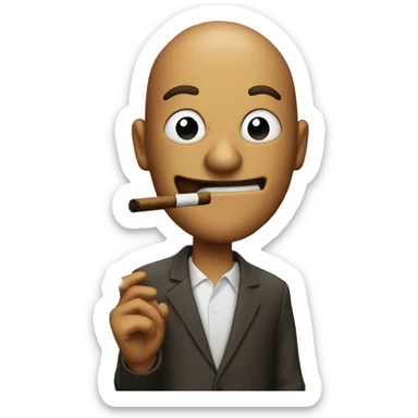 smoke comes out of cigar sticker