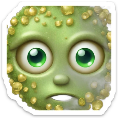 Alien qui vomit des arcs en ciel et pète des paillettes  sticker