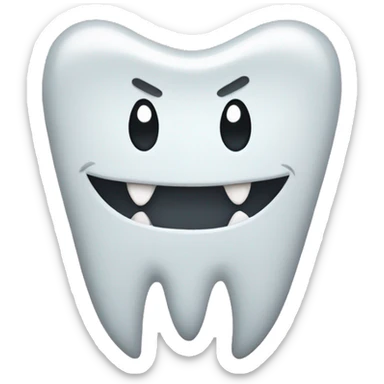 Sharpened teeth  sticker