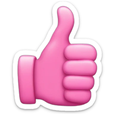 pink thumbs up sticker