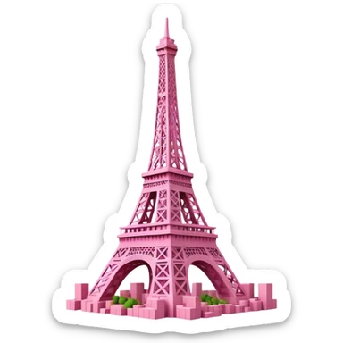  eiffel tower made of SPAM meat city landscape  sticker