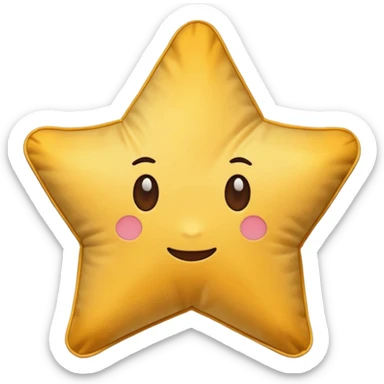 star shaped pillow  sticker