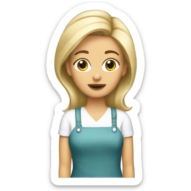 dirty blond hair dresser sticker