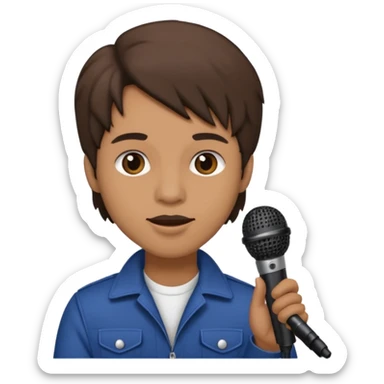 lead singer with microphone sticker