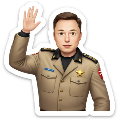 Elon musk fascist salute￼ sticker