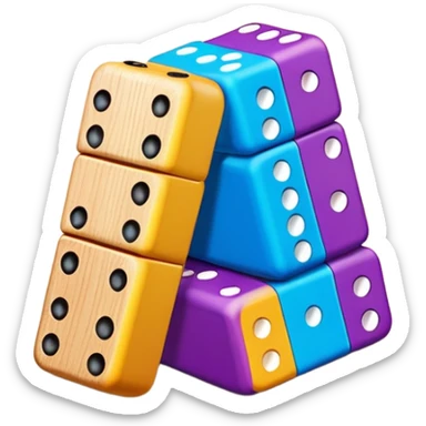 colorful Domino pieces sticker