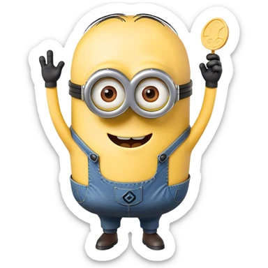 Minion with a chip sticker