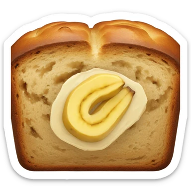 Banana bread emoji just bread sticker