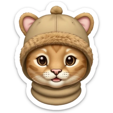 puma wearing a baby hat sticker