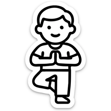 icon on the theme of kids yoga classes.  sticker