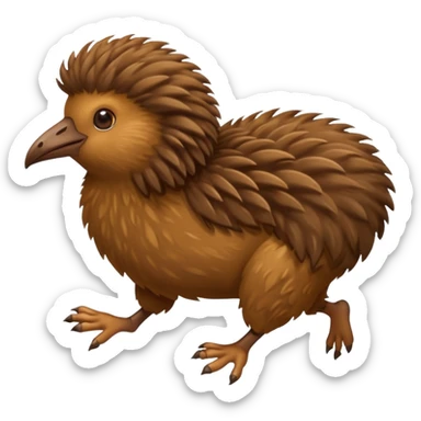 a kiwi bird(it has two legs) running sticker