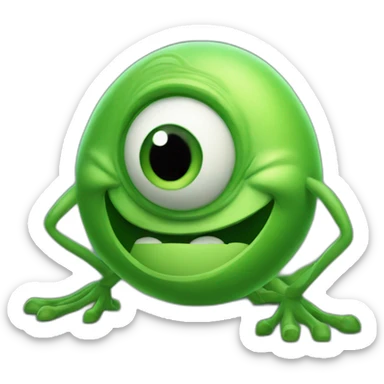 Black mike wazowski sticker