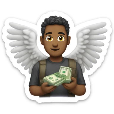 Dinero con alas  sticker