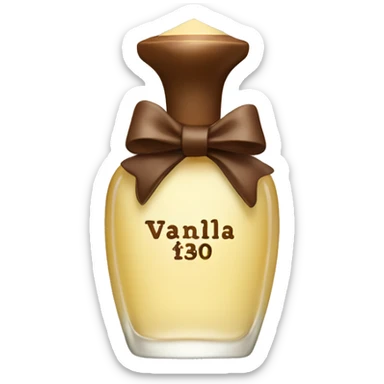 vanilla perfume with a brown bow sticker