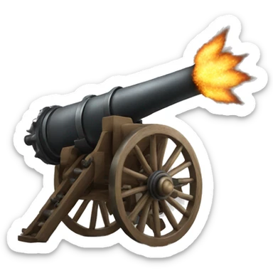 Cannon fire sticker