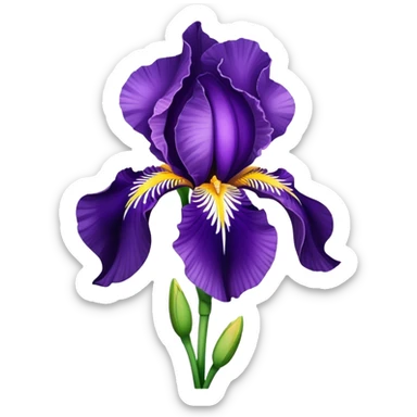 iris flower sticker
