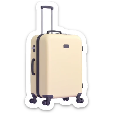 aesthetic ivory minimal suircase with wheels sticker