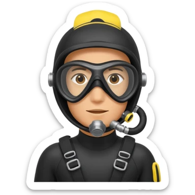 scuba diver sticker