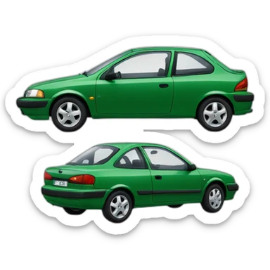 Green Opel Astra Merit 1997 sticker