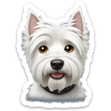 A Westie dog 很疑惑的表情 sticker