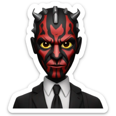 darth maul in a suit sticker