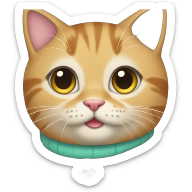 Cute kat posing for camera sticker