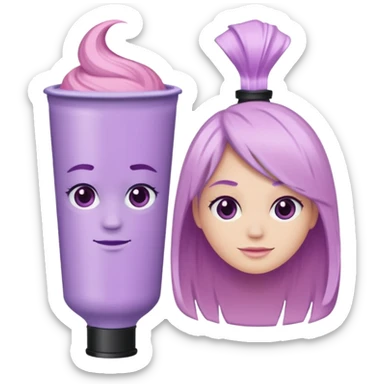 two tubes of pastel hair dye, one pink and one lilac sticker