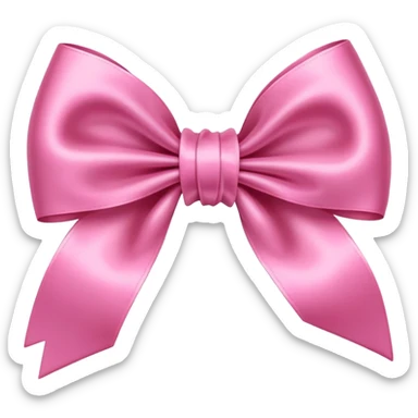 Pink bow sticker