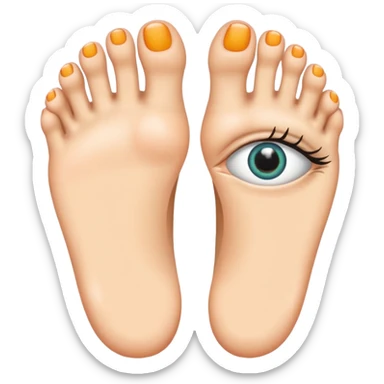 The foot emoji but everything EXCEPT the toes are the eye emoji sticker