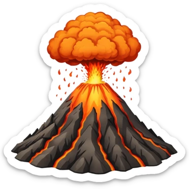 volcano sticker