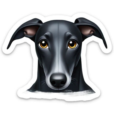 Black greyhound in pool sticker