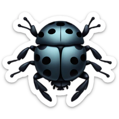 coccinelle noir sticker