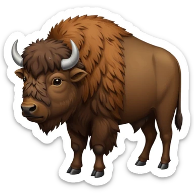 bisonte americano en zoológico sticker