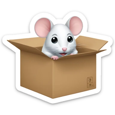 Mouse in a box sticker