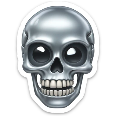 Skeleton made out of chrome  sticker