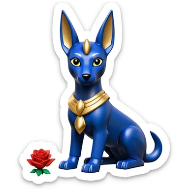  Short-eared Lego Black lapis rosegold beautiful female anubis puppy floor statue posed  sticker