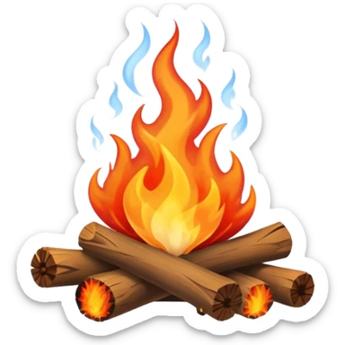 Campfire smoking sticker